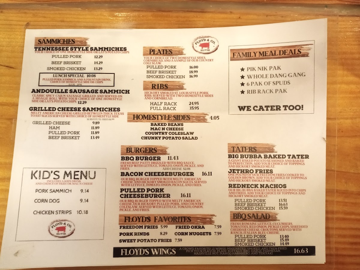 Menu Floyd And Company Wood-Fired Pizza-1