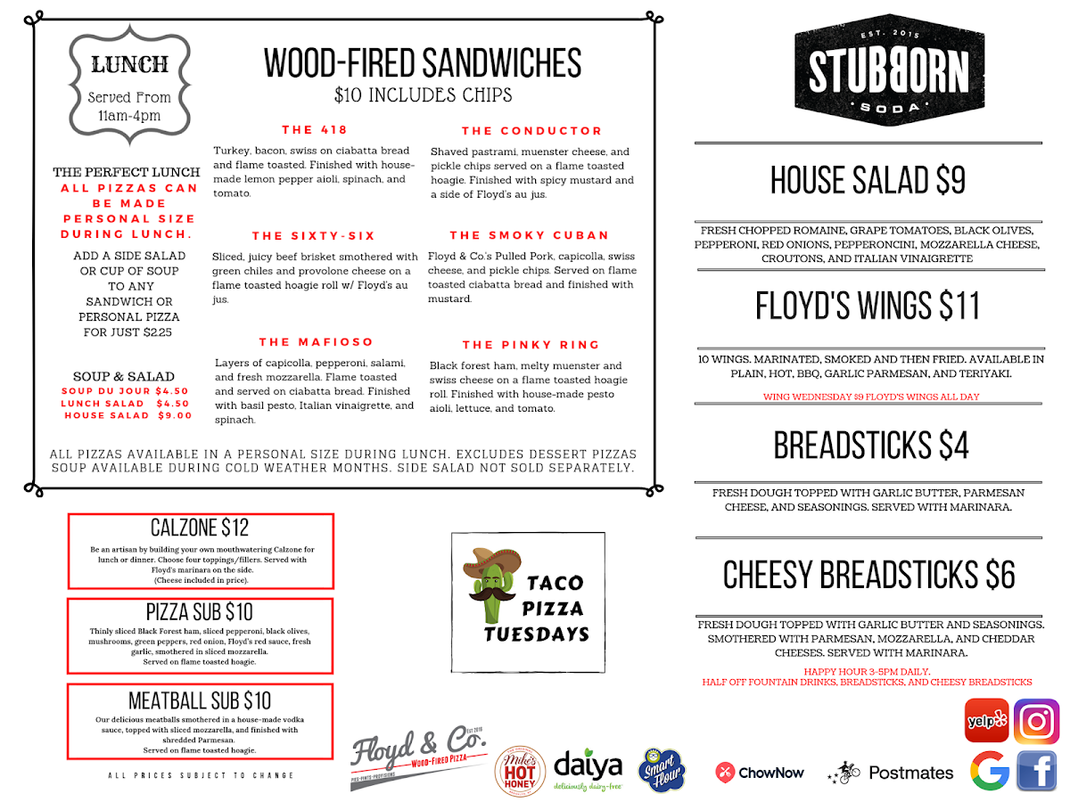 Menu Floyd And Company Wood-Fired Pizza-10